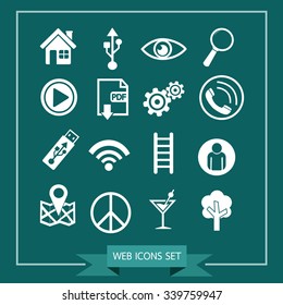 Set of web icons for website and communication