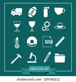 Set of web icons for website and communication