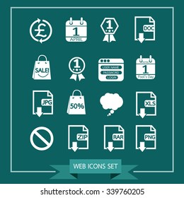 Set of web icons for website and communication