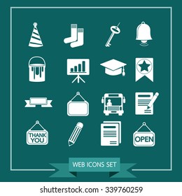 Set of web icons for website and communication