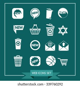 Set of web icons for website and communication