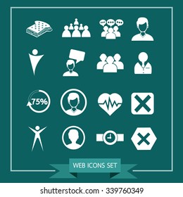 Set of web icons for website and communication