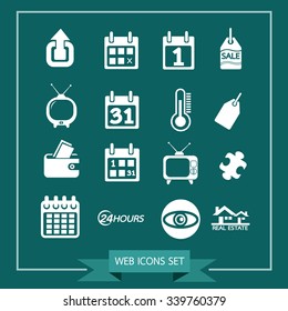 Set of web icons for website and communication