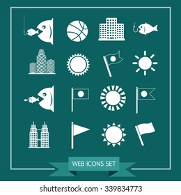 Set of web icons for website and communication