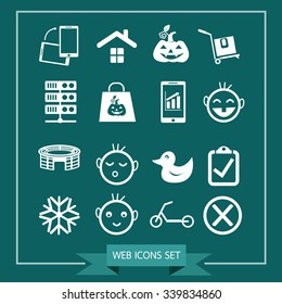 Set of web icons for website and communication