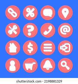 Set of web icons for websites, e-stores and application