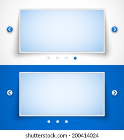 Set of web image sliders. Vector illustration