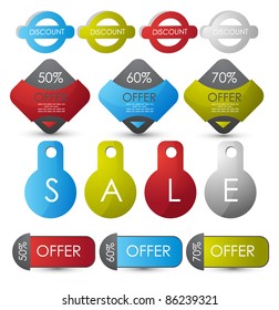 set of web labels,tags,banner and stickers