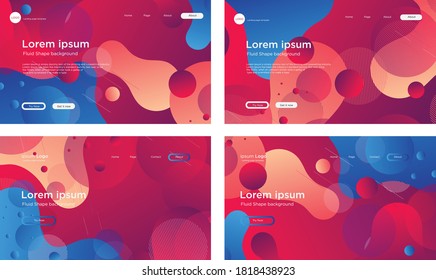Set von Web-Landing-Page Design-Vorlagen für Unternehmen, Finanzen und Marketing. Moderne Vektorgrafik-Konzepte für die Website- und mobile Website-Entwicklung. Einfache Bearbeitung und Anpassung.