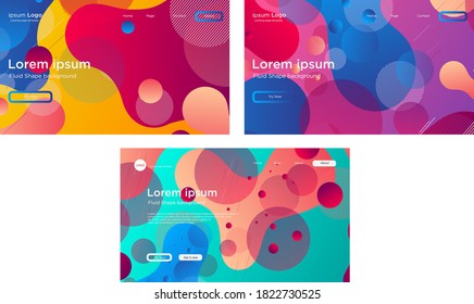 Set of web landing page design templates for business, Education and Ecommerce. Modern vector illustration concepts for website and mobile website development. Easy to edit and customize.