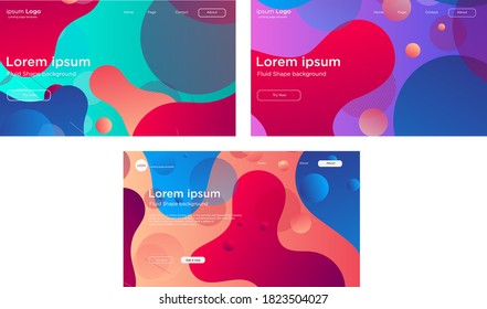 Set of web landing page design templates for business, Education and Ecommerce. Modern vector illustration concepts for website and mobile website development. Easy to edit and customize.
