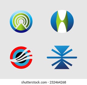Set of web logo icons 