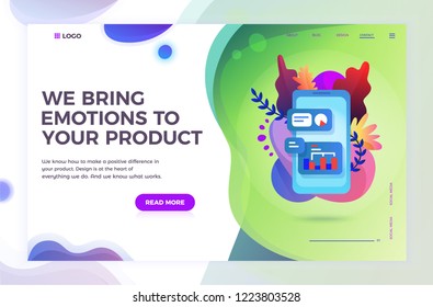 Set of web page design templates for business solutions, web page, social media, documents, planning and strategy. Modern vector illustration concepts for website and mobile website development.