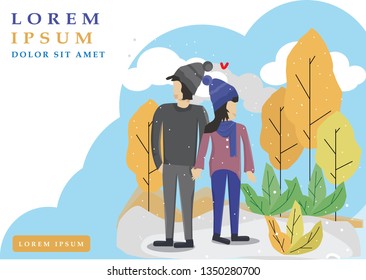 Set of web page design templates dating, couple, romance app. Modern vector illustration concepts for website and mobile website development.