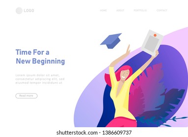 Set of web page design templates with relaxed learning people outdoor for online education, training and courses. Modern vector illustration concepts for website and mobile website development