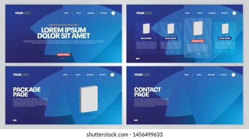 Set of web page design templates design. Modern vector illustration concept of web page design for website and mobile website development. Easy to edit and customize.