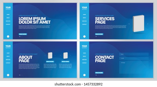 Set of web page design templates design. Modern vector illustration concept of web page design for website and mobile website development. Easy to edit and customize.