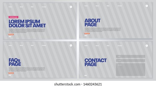 Set of web page design templates design. Modern vector illustration concept of web page design for website and mobile website development. Easy to edit and customize.