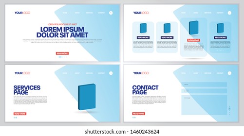 Set of web page design templates design. Modern vector illustration concept of web page design for website and mobile website development. Easy to edit and customize.