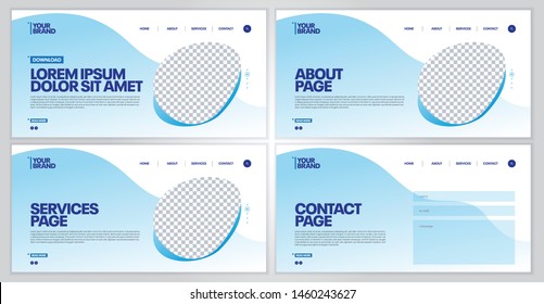 Set of web page design templates design. Modern vector illustration concept of web page design for website and mobile website development. Easy to edit and customize.