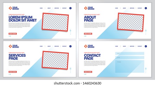 Set of web page design templates design. Modern vector illustration concept of web page design for website and mobile website development. Easy to edit and customize.