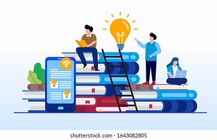 Set of web page design templates for online education, training and courses, learning, video tutorials. Modern vector illustration concepts for website and mobile website development.
