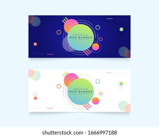 Set of web page design templates for corporate, creative, modern, Abstract. Abstract banner collection with modern shapes 