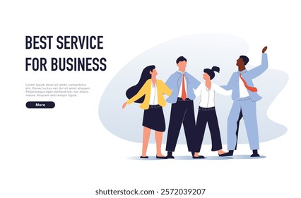 Set of web page design templates for business, finance and marketing. Modern vector illustration concepts for website and mobile website development. Easy to edit and customize.