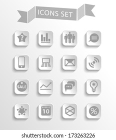 Set of web plat icons