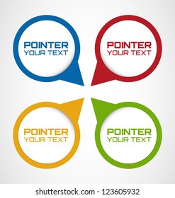 Set of Web pointers with place for text