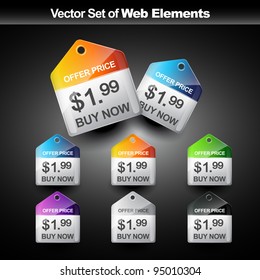 conjunto de diseños de banner de visualización de productos web