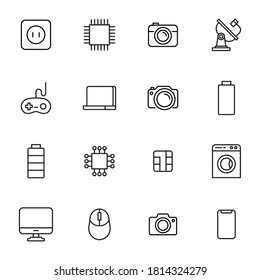 Set of web related vector line icons. Premium linear symbols pack. Vector illustration isolated on a white background. Web symbols for web sites and mobile app. Trendy design.