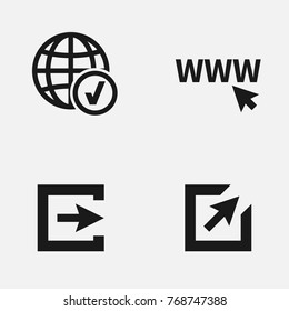 Set of web site vector   icons.