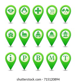 A set of web symbols. A mark on the map-2