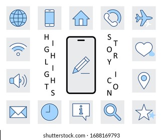 Set of Web Vector Line Icons. Contains such Icons as Globe, Wi-fi, Home, Heart, Phone, Pencil, Time Clock, Star and more. Editable Stroke. 32x32 Pixel Perfect