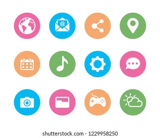 Set of web website icon sign symbol
