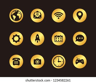 Set of web website icon sign symbol