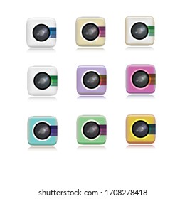 Set of webcams, ved, vector illustration
