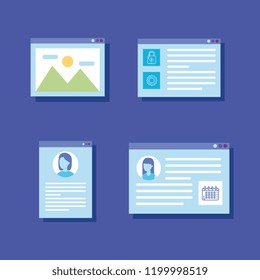 set webpages templates icons