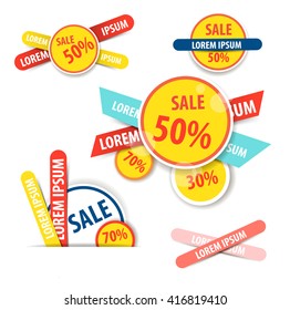 Set of Website Banner. Vector illustration. Sale Discount Banners.