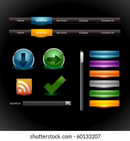 set of website elements for your web projects