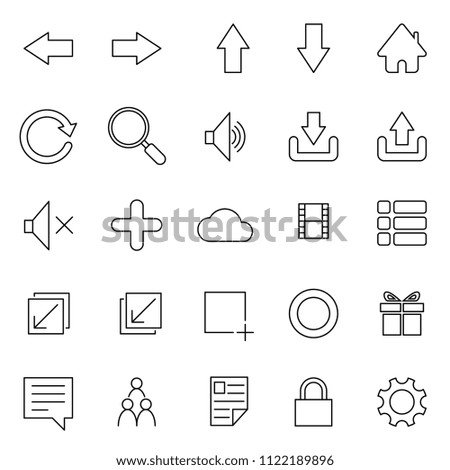 set of website icon with modern design using black line and simple shape