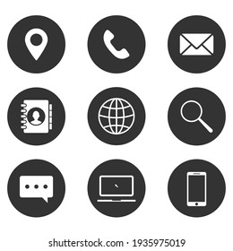 Set of Website icon vector. Communication icon symbol