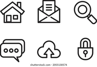 Establecer vector de icono de sitio web. Símbolo del icono. Eps 10