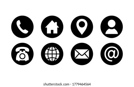 Set of Website icon vectors. Communication icon symbols