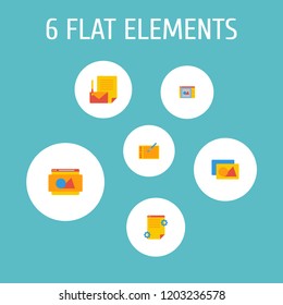 Set of website icons flat style symbols with website image, branding, design software icons for your web mobile app logo design.
