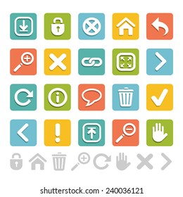 Set of website icons great for any use, Vector EPS10.