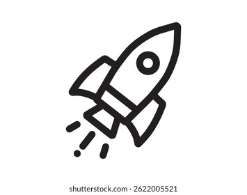 set of an Website Rocket Line Icon