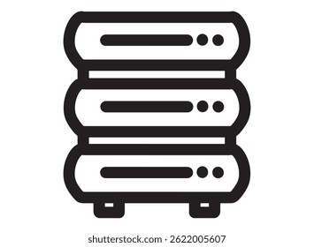 set of an Website Server Line Icon