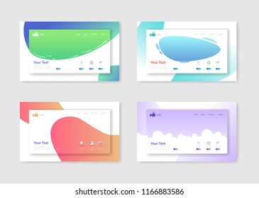 Set of Website Templates Landing Page Layouts. Mobile Development Design Easy to Edit and Customize. Vector illustration